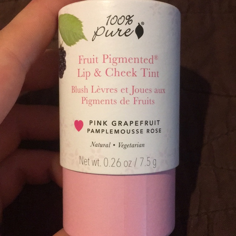 100 percent pure lip and cheek tint